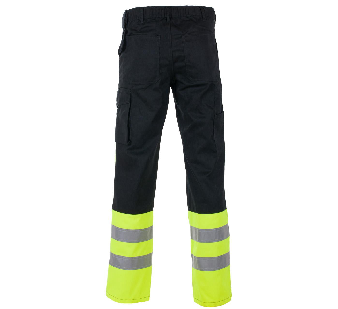 DOKKA BUKSE MED KNELOMMER GUL/SVART EN ISO 20471 KLASSE 1