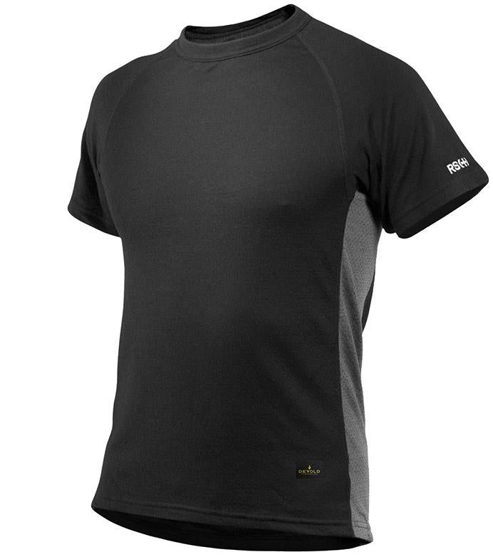 DEVOLD T-SKJORTE SPIRIT FLAMMEHEMMENDE SORT/GRÅ