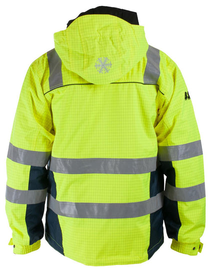 BERGSET VINTERJAKKE MULTINORM GUL/MARINEBLÅ/ORANSJE