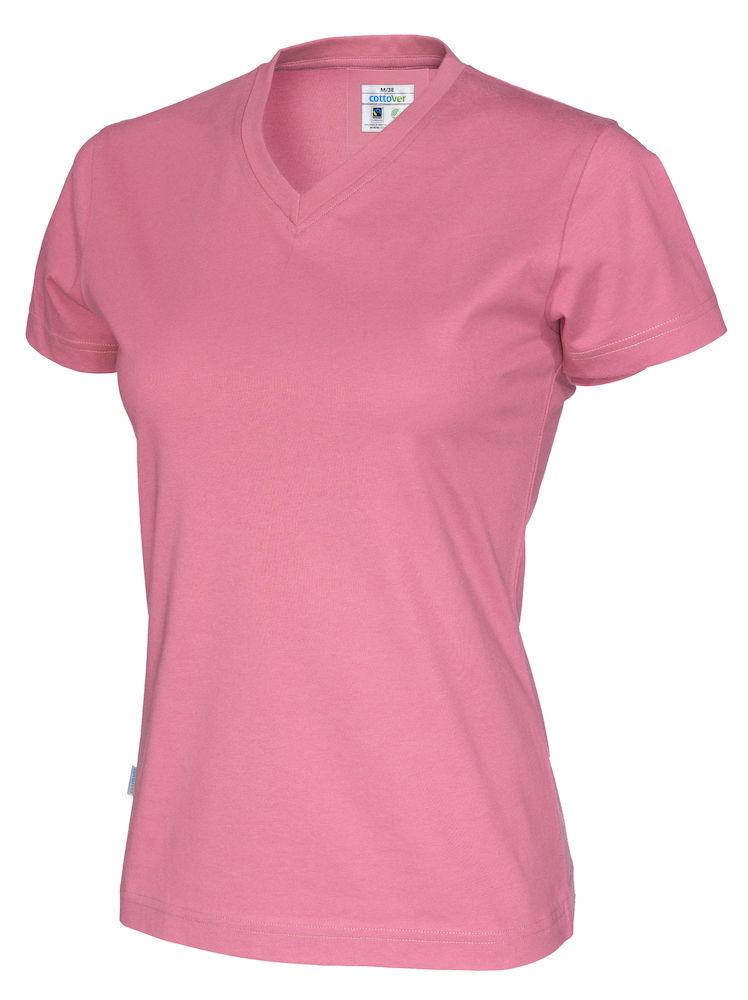 COTTOVER T-SKJORTE MED V-HALS DAME