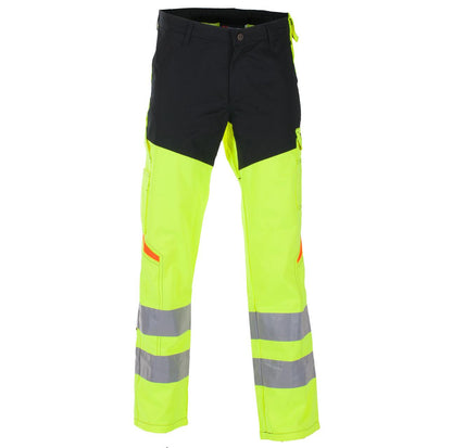 BERGSET BUKSE GUL/SVART EN 20471 KLASSE 2
