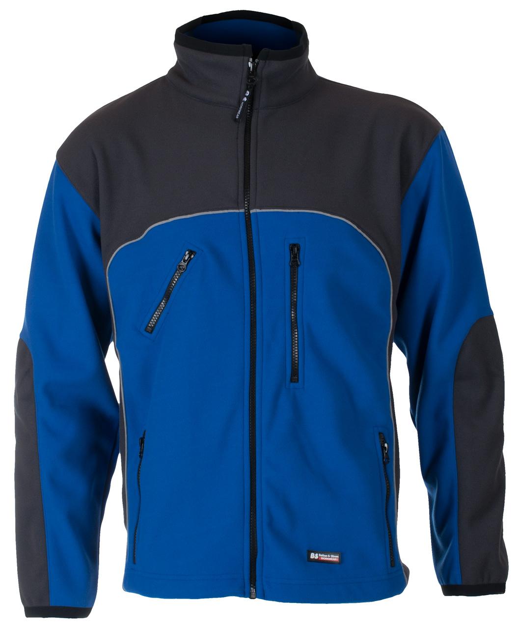 VINSTRA FLEECEJAKKE PROFIL BLÅ/KOKSGRÅ