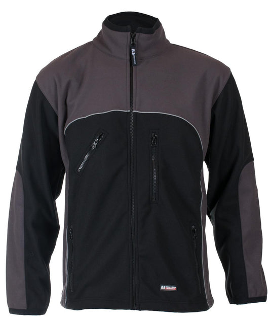 VINSTRA FLEECEJAKKE PROFIL SVART/GRÅ