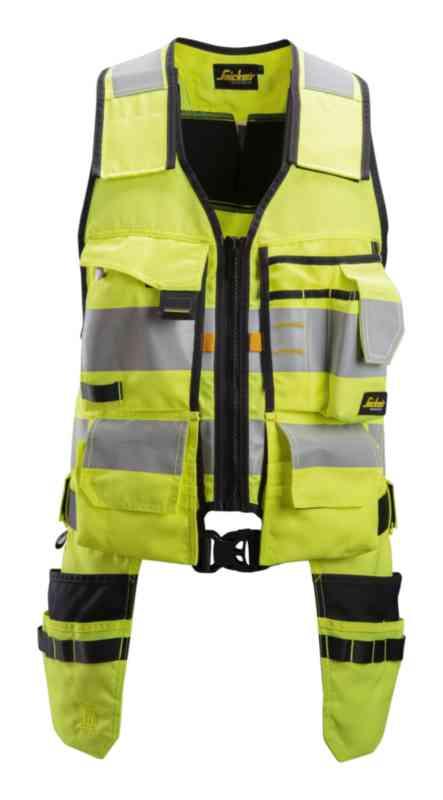 Håndverksvest Snickers HiVis kl.1
