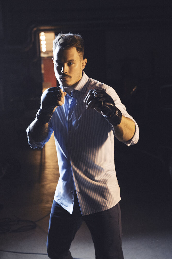 JH&F Indigo Bow 34 Slim Fit