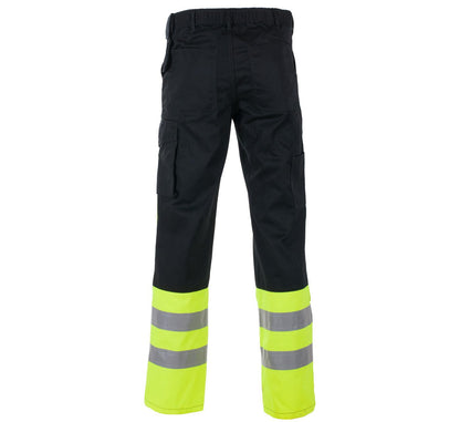DOKKA BUKSE MED KNELOMMER GUL/SVART EN ISO 20471 KLASSE 1