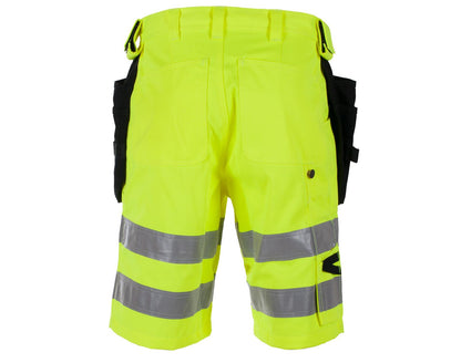 DOKKA HÅNDVERKSSHORTS GUL/SVART EN 20471 KLASSE 2