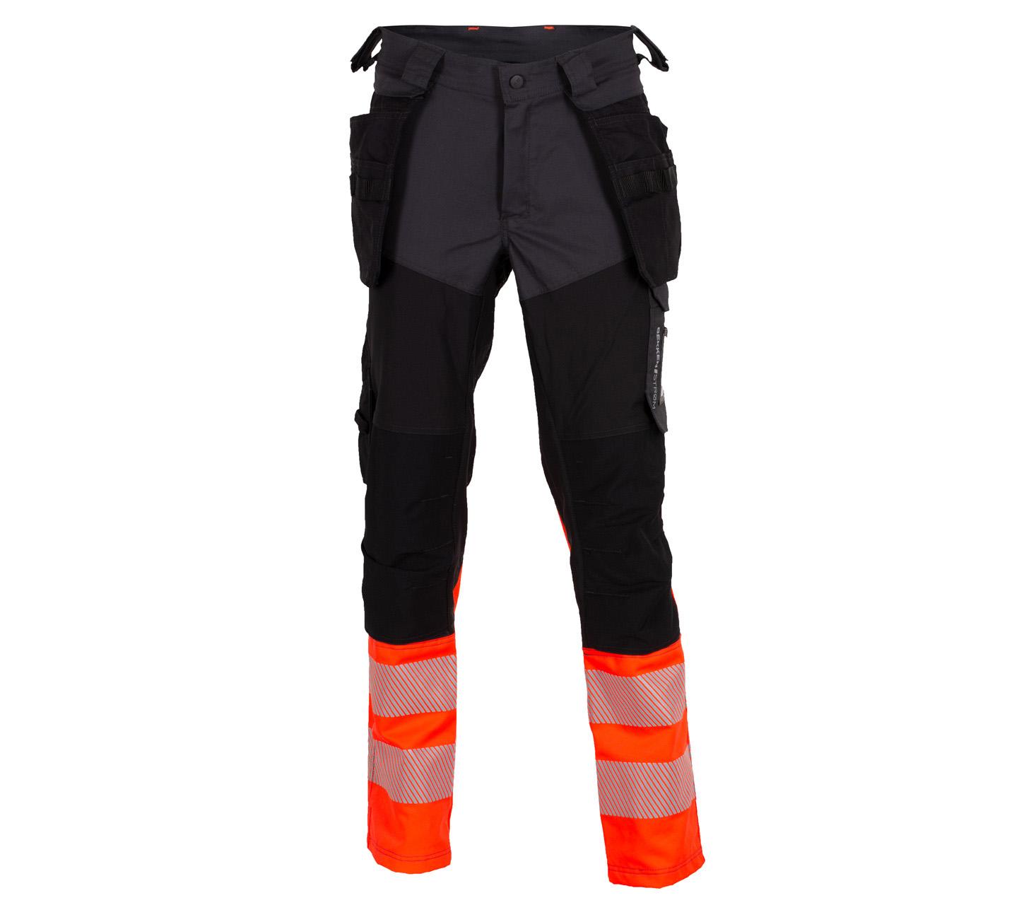 GJØVIK STRETCH BUKSE MED KORTE BEIN OG AVTAGBARE HENGELOMMER EN20471 KLASSE 1