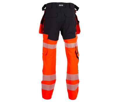 LILLEHAMMER BUKSE MED KORTE BEIN OG AVTAGBARE HENGELOMMER 4-VEIS STRETCH EN20471 KLASSE 2