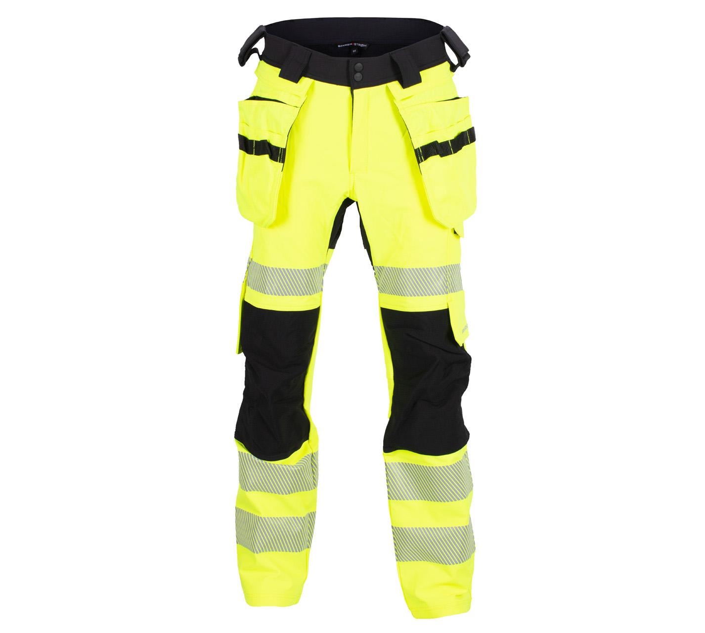 LILLEHAMMER BUKSE MED KORTE BEIN OG AVTAGBARE HENGELOMMER 4-VEIS STRETCH EN20471 KLASSE 2