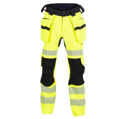 LILLEHAMMER BUKSE MED AVTAGBARE HENGELOMMER 4-VEIS STRETCH ORANSJE/SVART EN20471 KLASSE 2