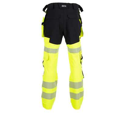 LILLEHAMMER BUKSE MED AVTAGBARE HENGELOMMER 4-VEIS STRETCH ORANSJE/SVART EN20471 KLASSE 2