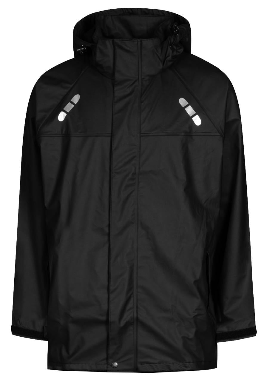 LYNGSØE REGNJAKKE PU SVART