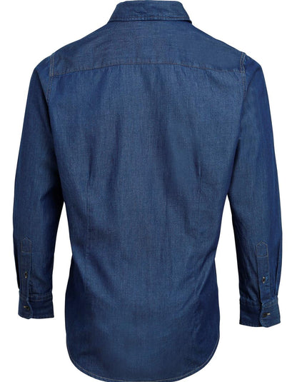 MEN'S JEANS STITCH DENIM SHIRT