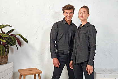 MEN'S JEANS STITCH DENIM SHIRT