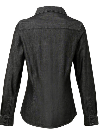 WOMEN'S JEANS STITCH DENIM SHIRT