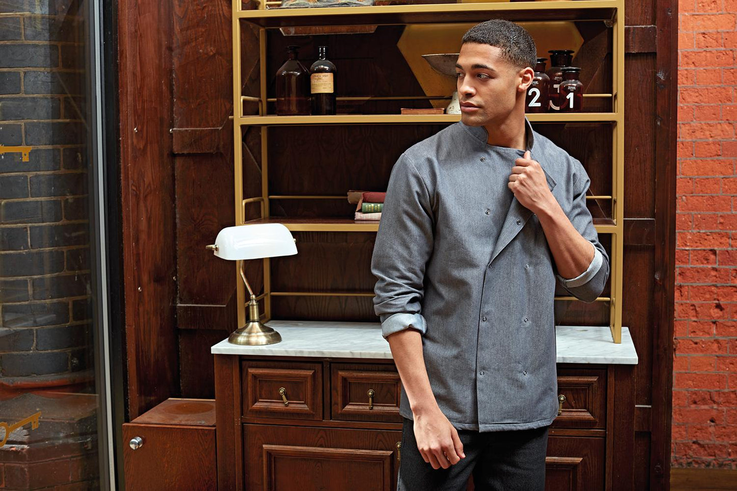 P660 DENIM CHEF'S JACKET