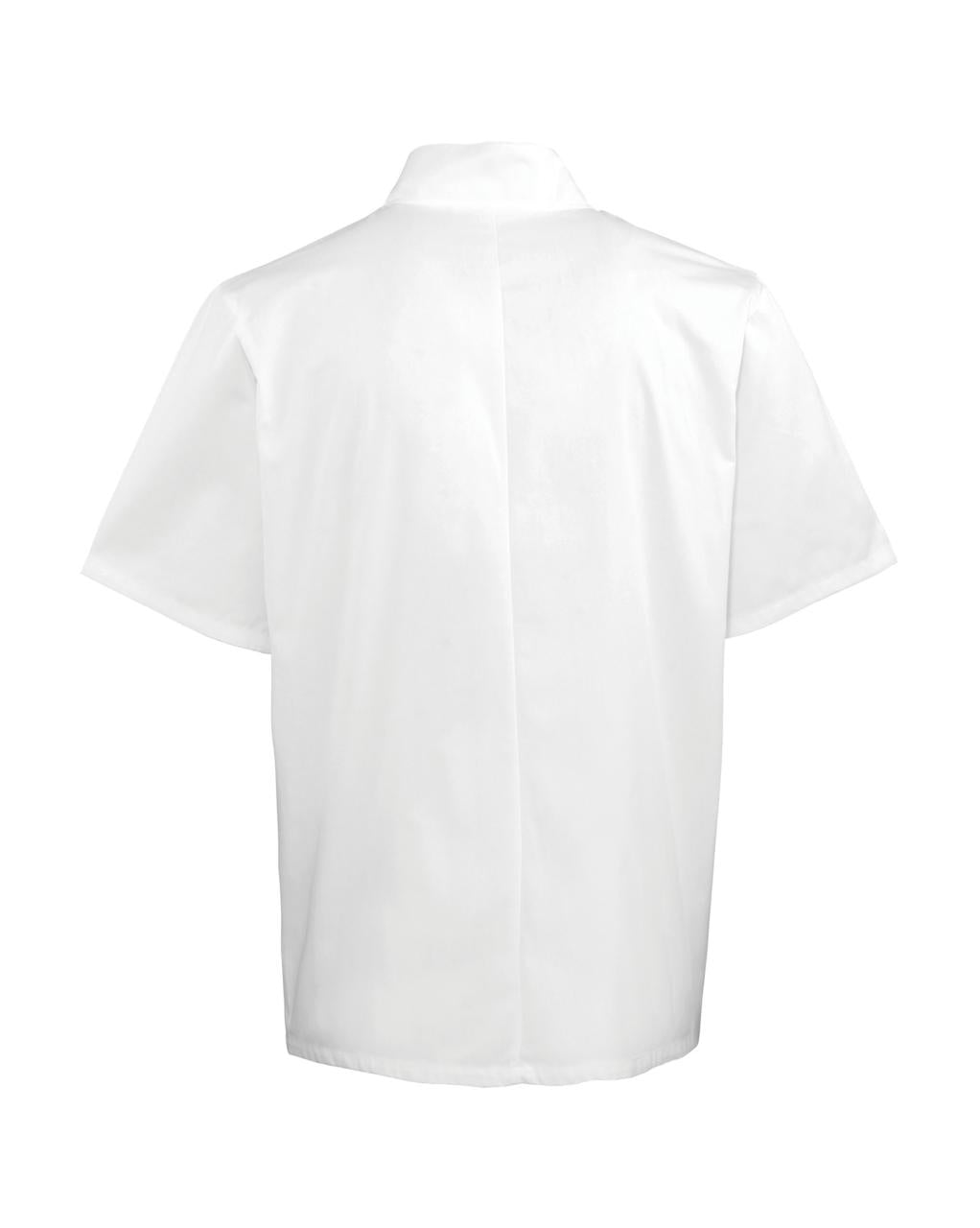 P664 STUDDED FRONT CHEFS JACKET S/S