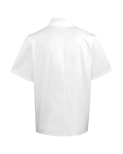 P664 STUDDED FRONT CHEFS JACKET S/S