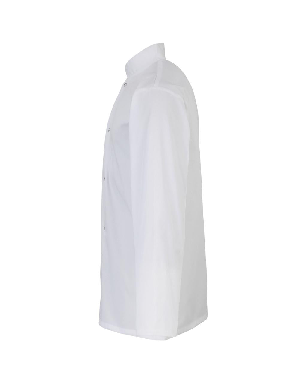 P665 STUDDED FRONT CHEFS JACKET L/S