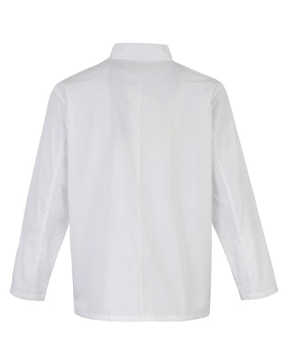 P665 STUDDED FRONT CHEFS JACKET L/S